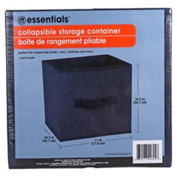 NEW Essentials Navy Blue Collapsible Storage Container with Handles! - Picture 2 of 3